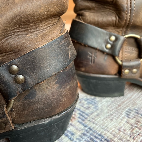 Women's Frye Brown Leather Boots - Picture 2 of 12